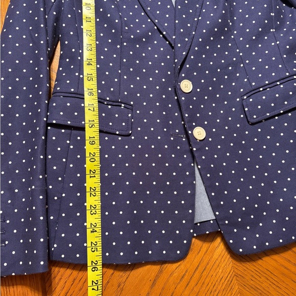 Banana Republic Blue and White Polka Dot Blazer size 8 - Picture 6 of 13